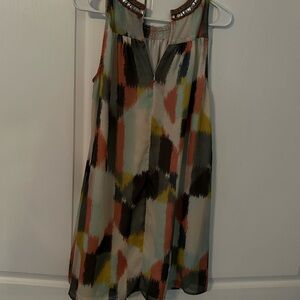 Ladies mini dress with beaded collar. Sz 6